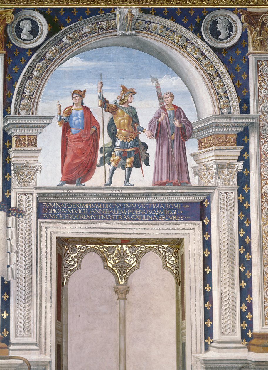 Decio Mure, Scipio and Cicero (detail) by Domenico Ghirlandaio