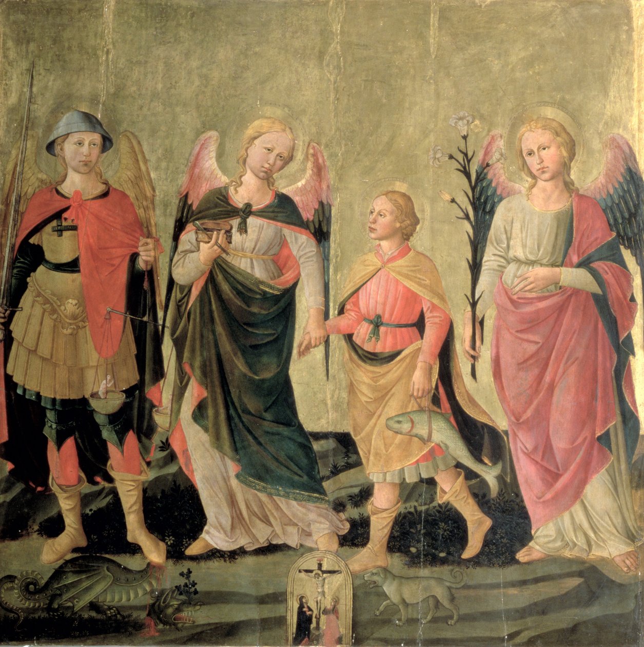 The Three Archangels and Tobias by Domenico di Michelino