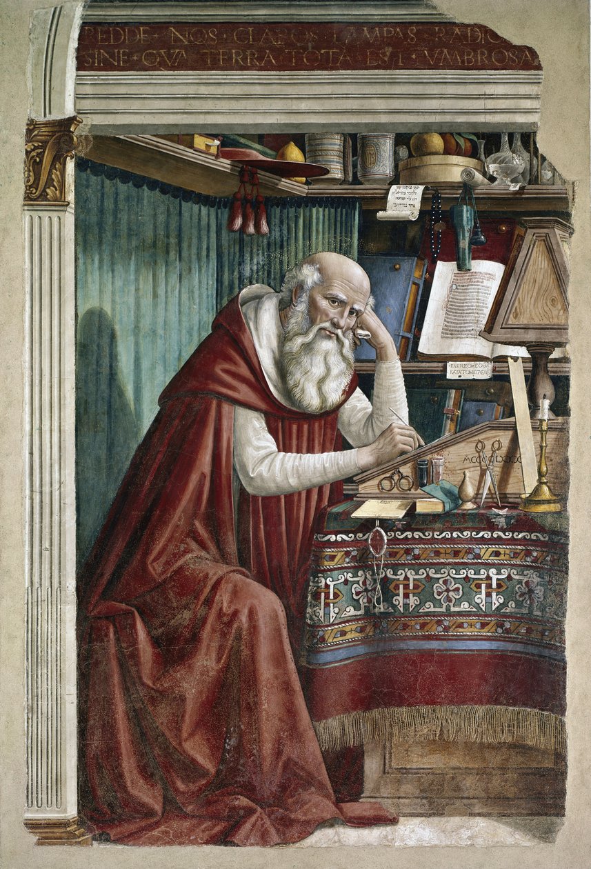 Saint Jerome in his study by Domenico Ghirlandaio