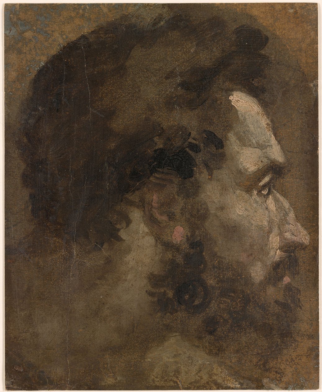 Head of a Bearded Man in Profile to the Right, ca. 1530-1535 by Domenico Beccafumi