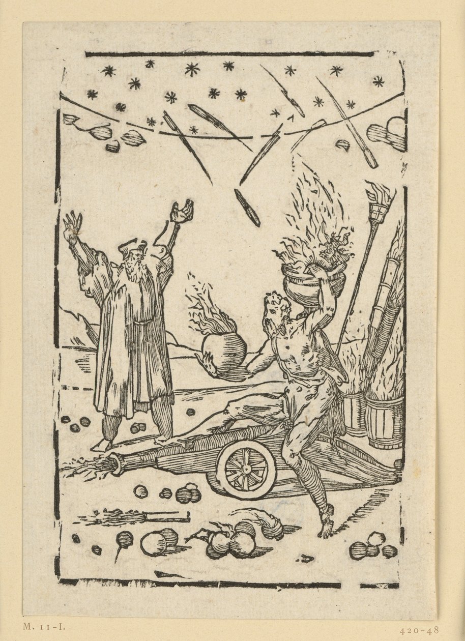 The Finished Cannon as a Result of Casting; Also a Representation of the Effect of Gunpowder. From the Series "De re metallica". by Domenico Beccafumi