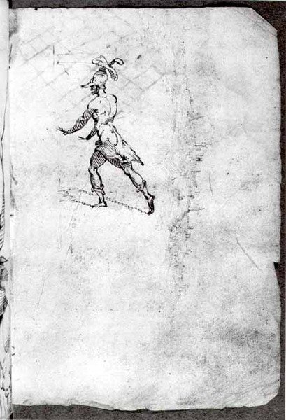 Sketch of a warrior by Domenico Beccafumi