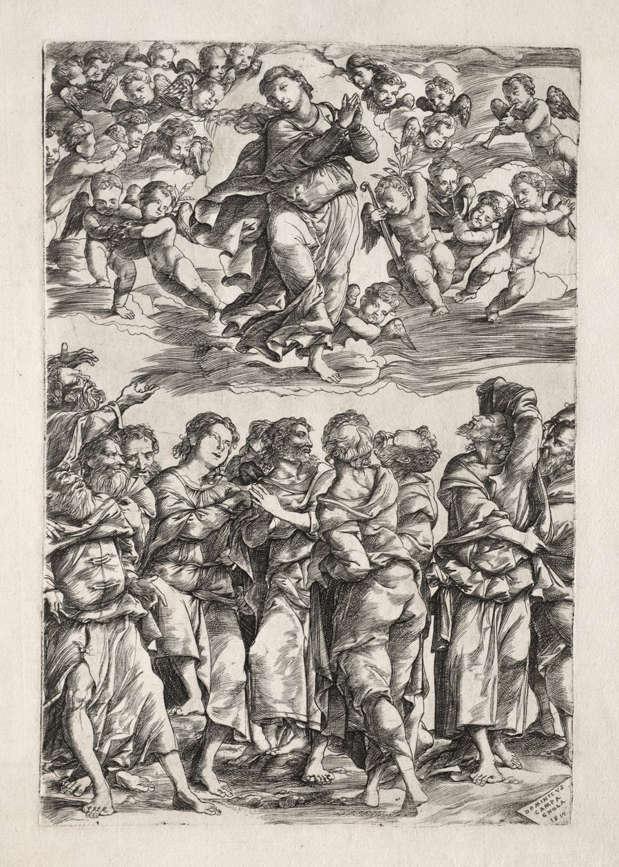 The Assumption of the Virgin by Domenico Campagnola