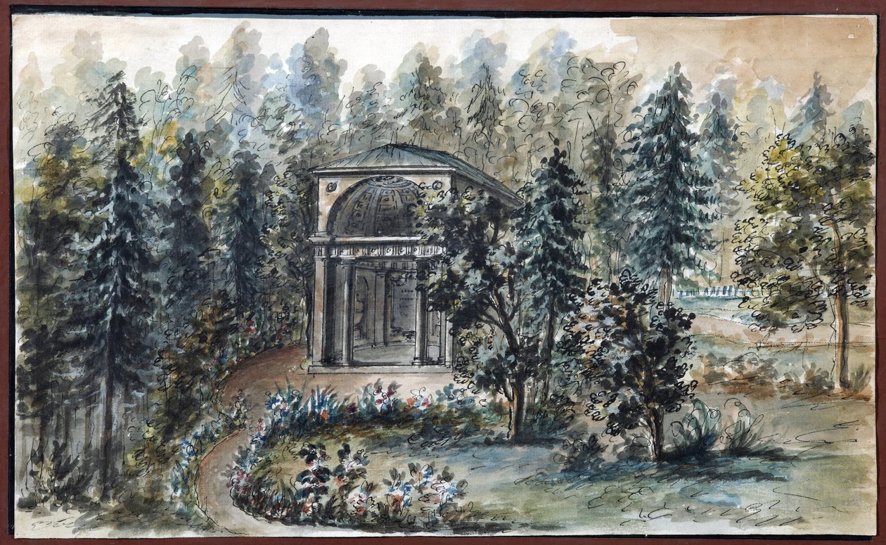 Pavilion in Memory of Frederica, Sister of Empress Maria Feodorovna, in Pavlovsk by Domenico Felice Lamoni