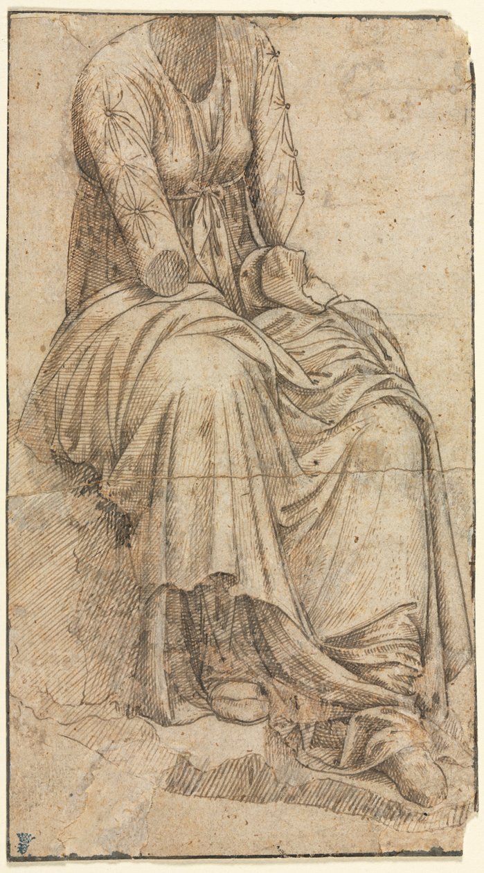 Copy of a Roman Statue of a Seated Woman by Domenico Ghirlandaio