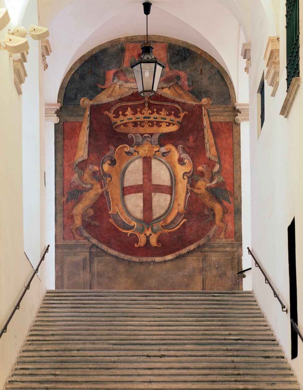 Arms of Republic of Genoa (fresco) by Domenico Il Sarzana Fiasella