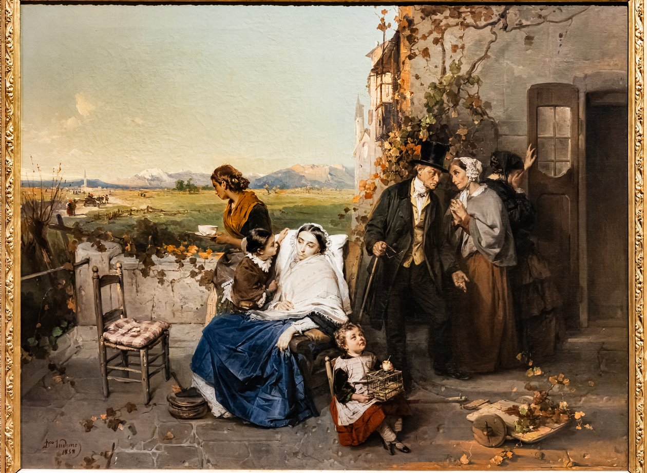 As Leaves fall by Domenico Induno