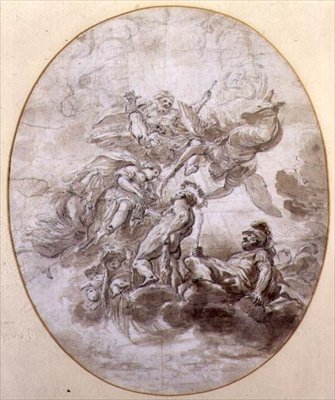 The Apotheosis of Hercules, Design for a Ceiling Fresco for the Palazzo Pepoli in Bologna by Domenico Maria Canuti