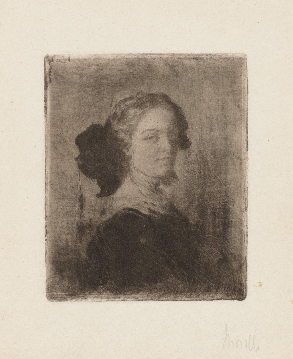 A Young Woman with a Bow in Her Hair by Domenico Morelli