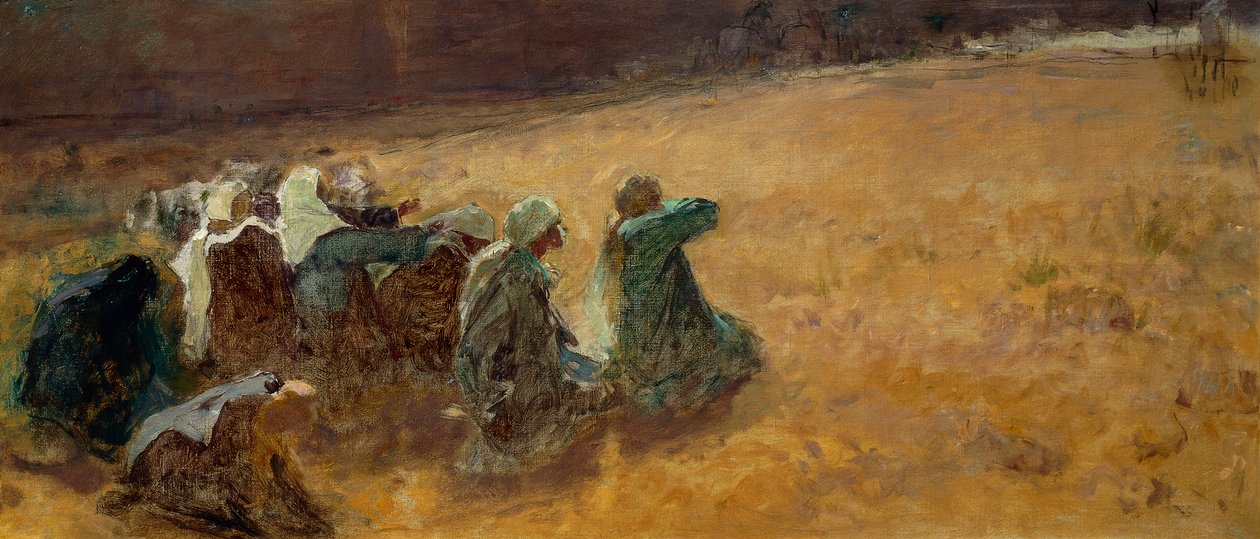 The Maries Attend the Crucifixion of Christ (detail) by Domenico Morelli