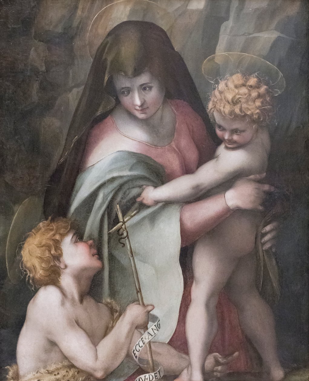 Madonna and Child with the Young St John by Domenico Puligo