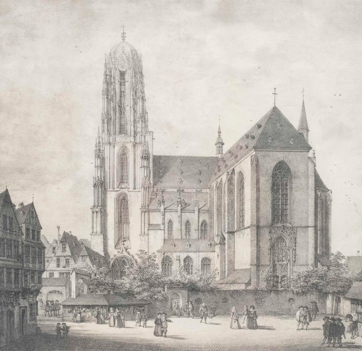 Frankfurt Cathedral, 1819 by Domenico Quaglio the Younger