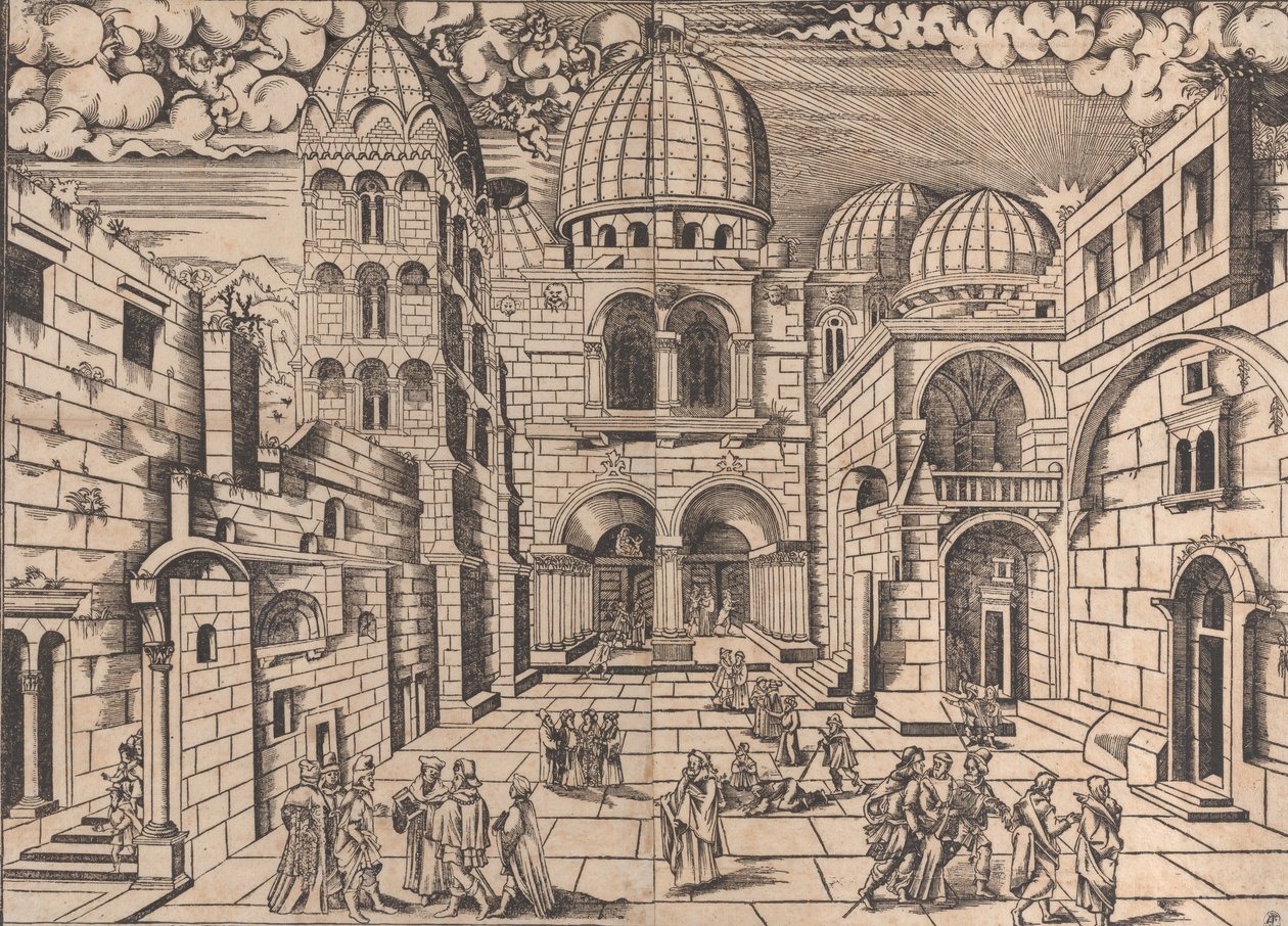 The Church of the Holy Sepulchre, Jerusalem by Domenico dalle Greche