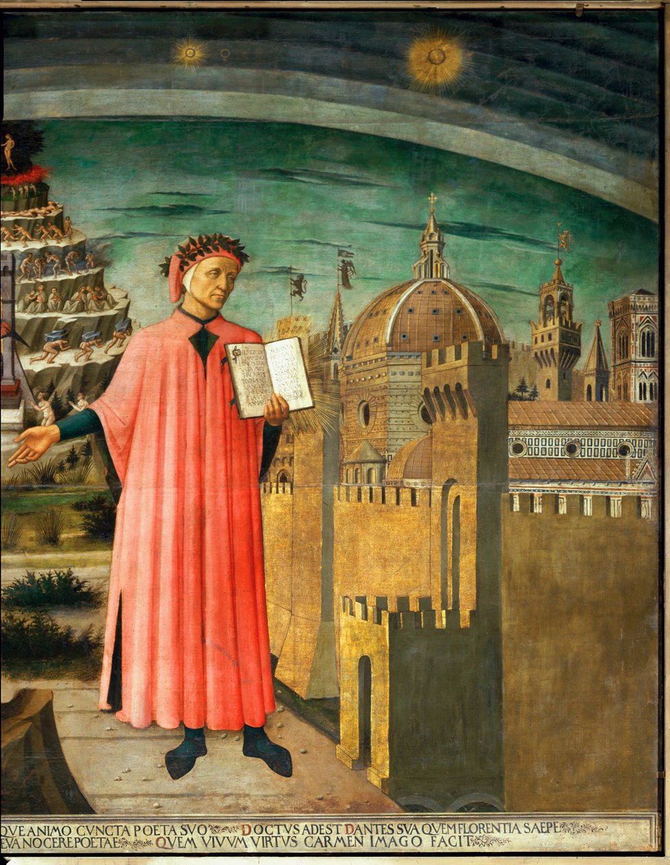 Dante Alighieri and view of Florence, Italy by Domenico di Michelino