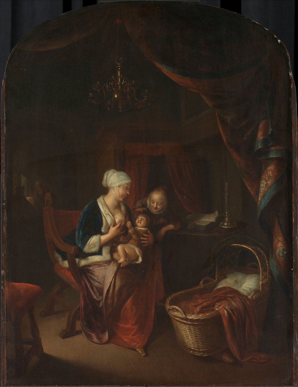 A Mother Giving Her Child the Breast by Domenicus van Tol