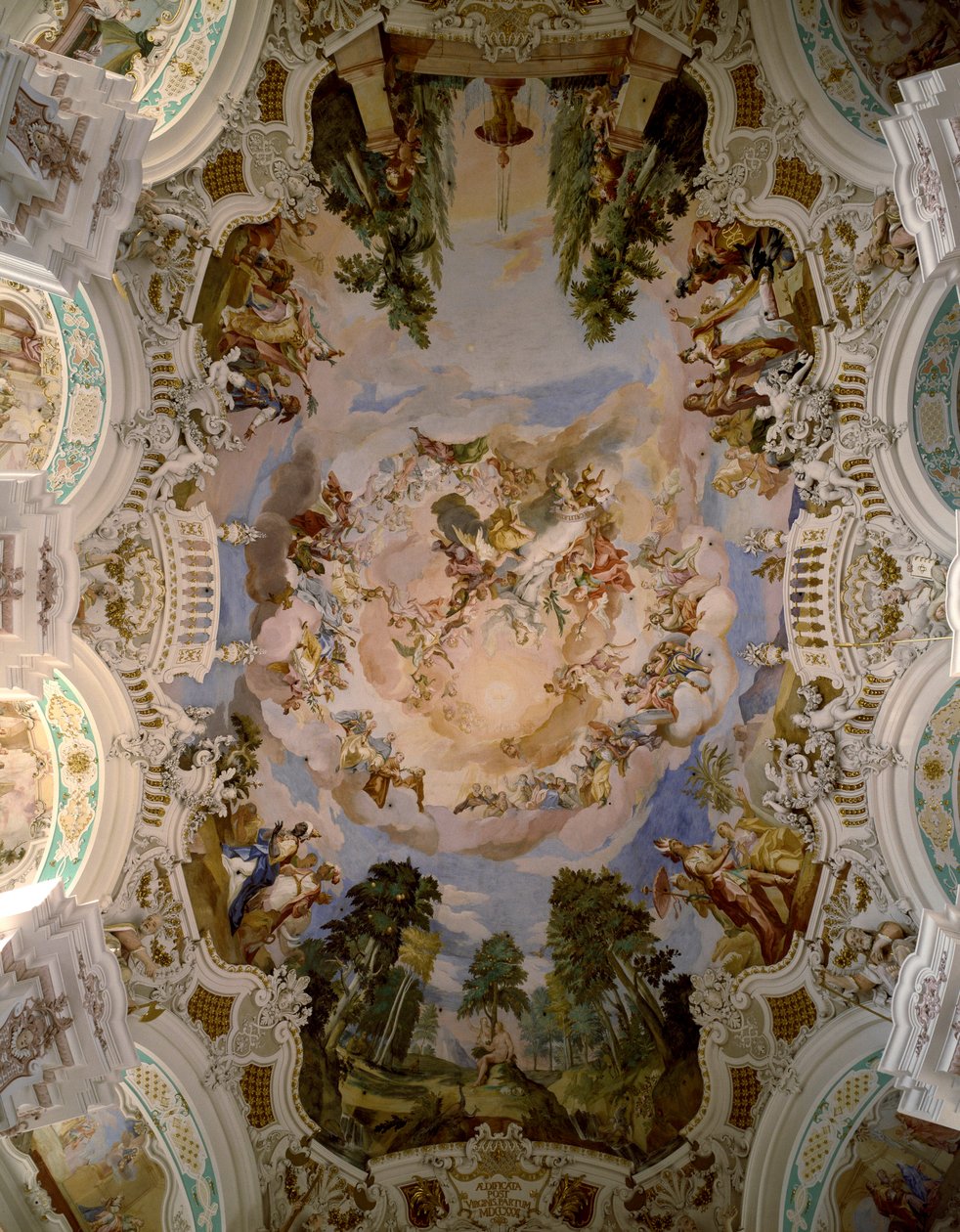 Fresco Decorating the Dome of the Schussenried Monastery by Dominikus Zimmermann