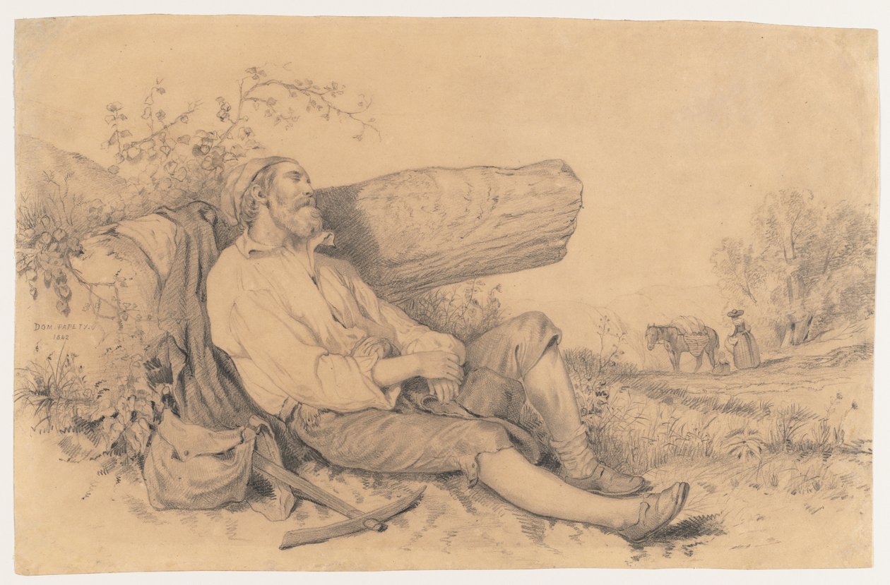 Sleeping Field Worker by Dominique Louis Papety