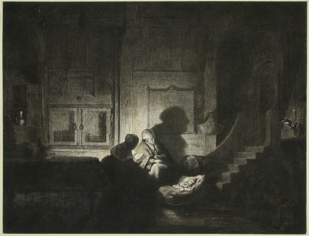 Interior: Two Women and a Sleeping Child by Dominique Vivant Denon