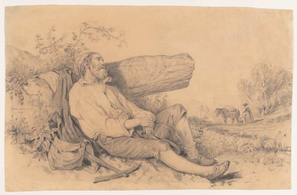 Sleeping Field Worker by Dominique Louis Papety