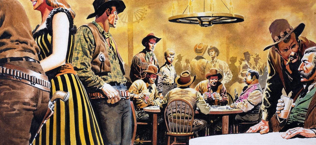 Wild West Saloon by Don Lawrence