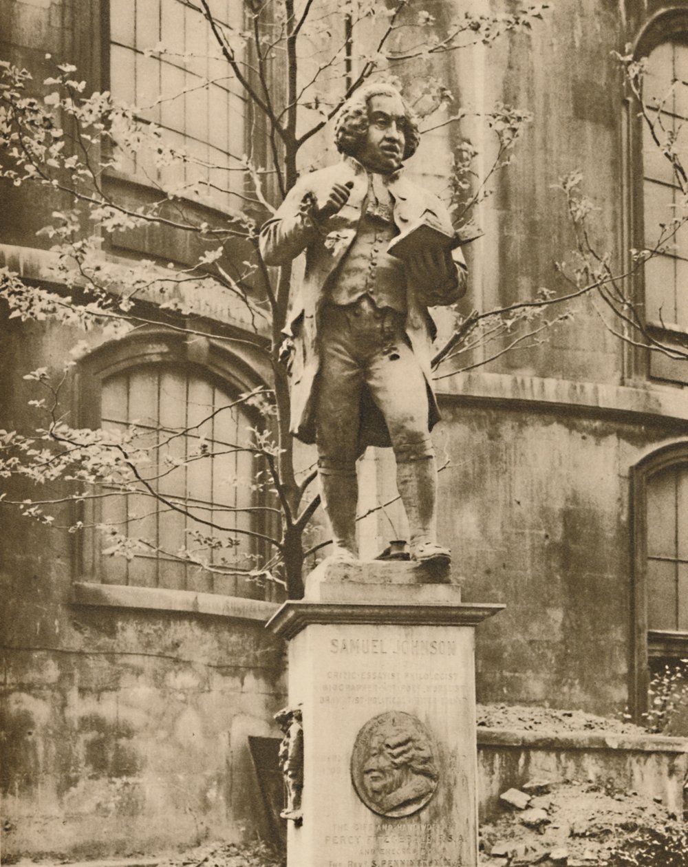 Dr. Johnson on his Pedestal, Whence He Can See Fleet Street, c1935 by Donald McLeish