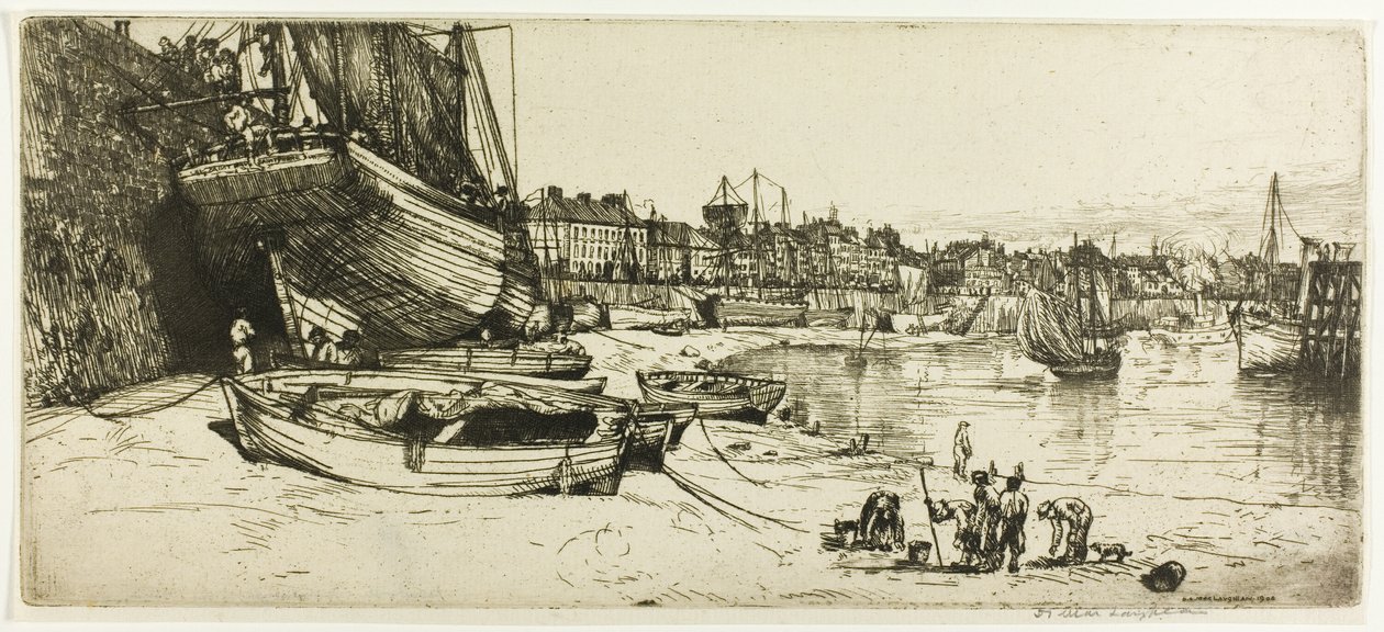 The Port of Boulogne-sur-Mer by Donald Shaw MacLaughlan