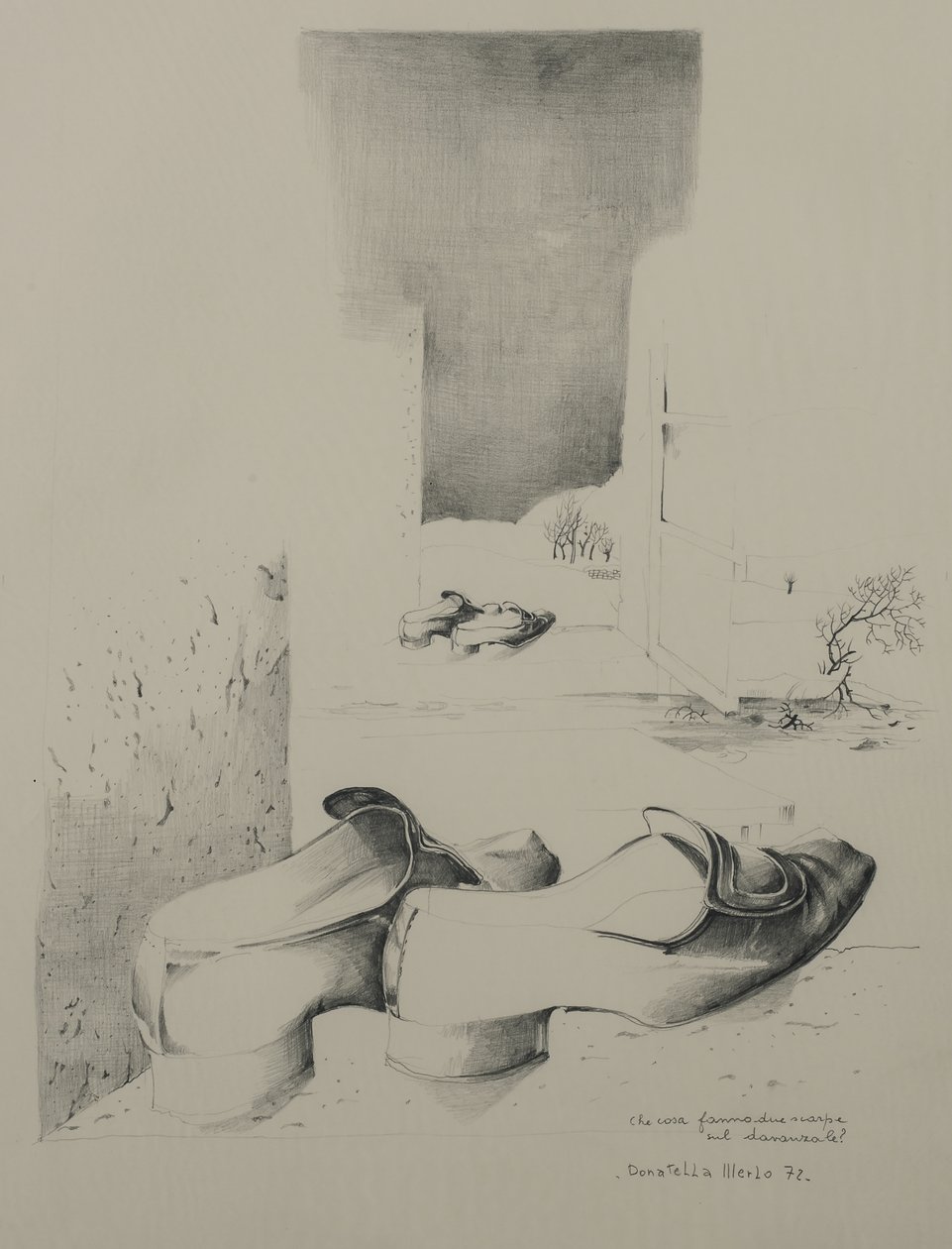 What do two shoes do on the windowsill? by Donatella Merlo