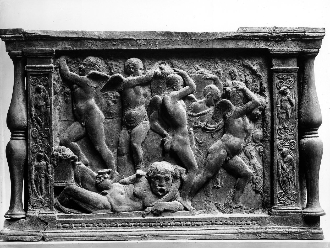 Putti Bacchanal, panel from the base of 