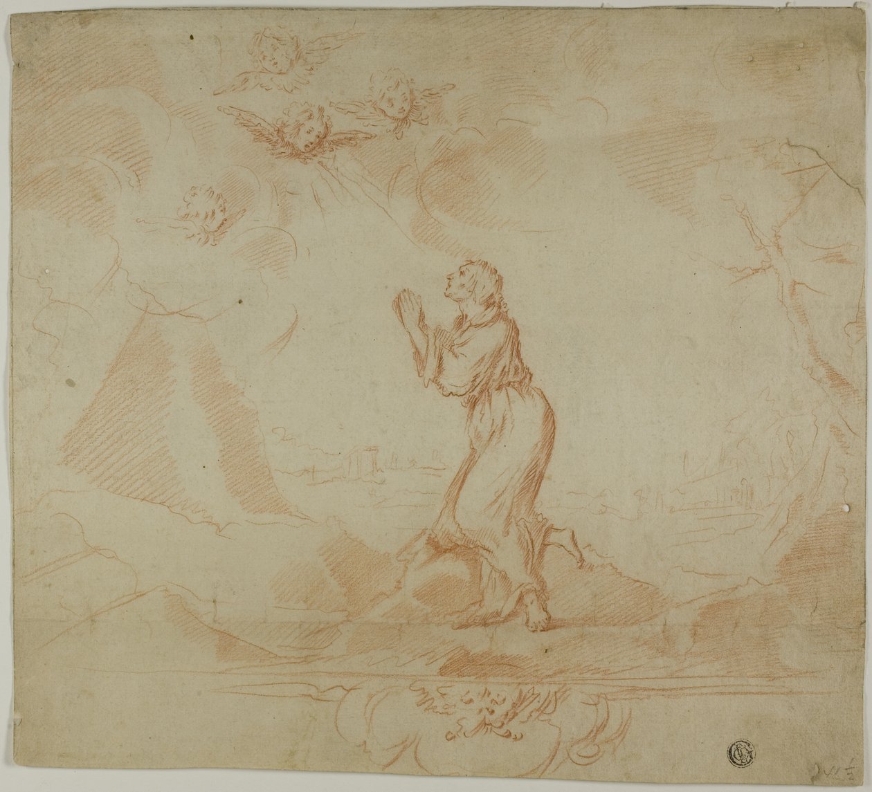 Woman in Ecstasy, and Putti by Donato Creti