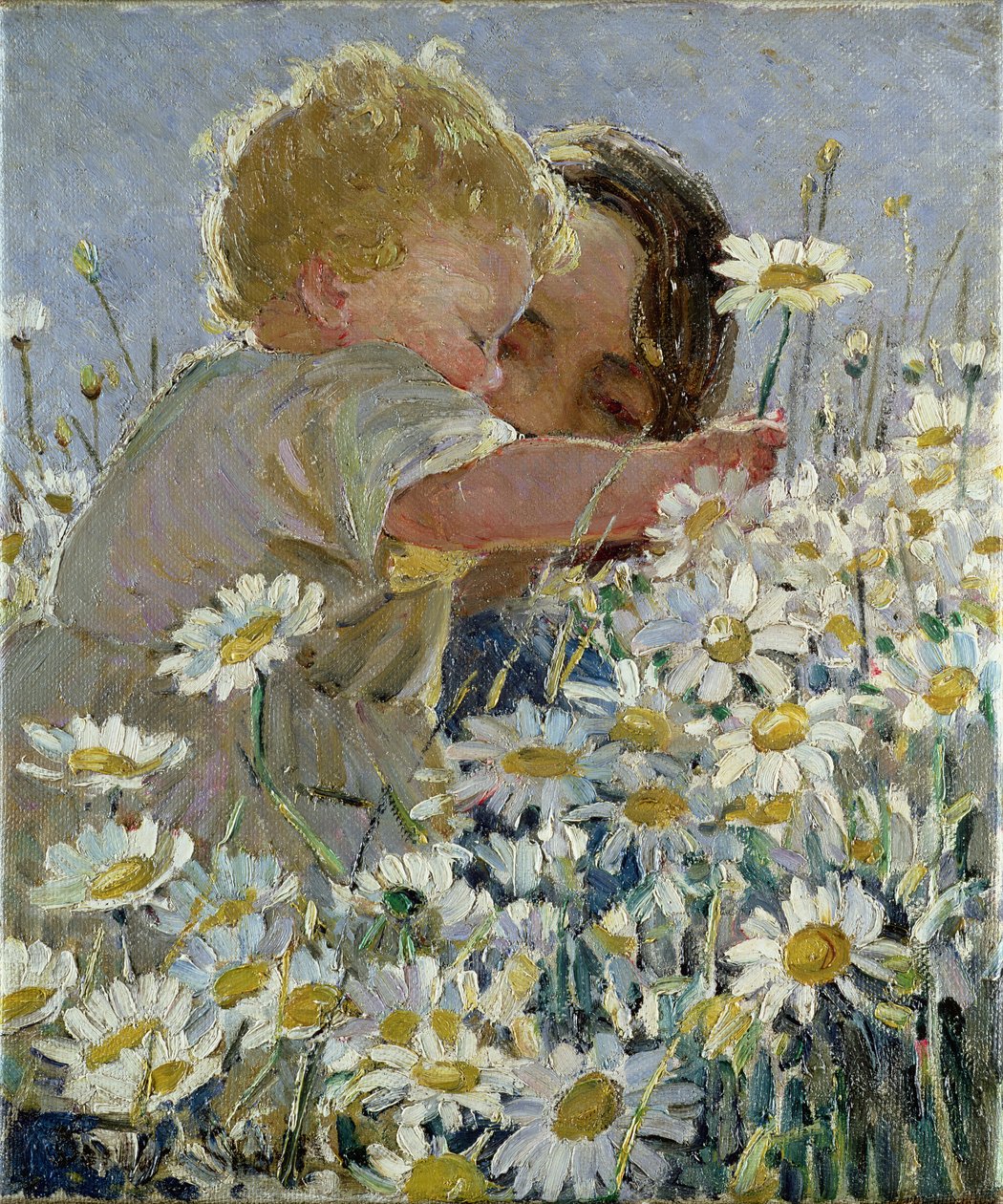 Baby Picking Daisies by Dorothea Sharp