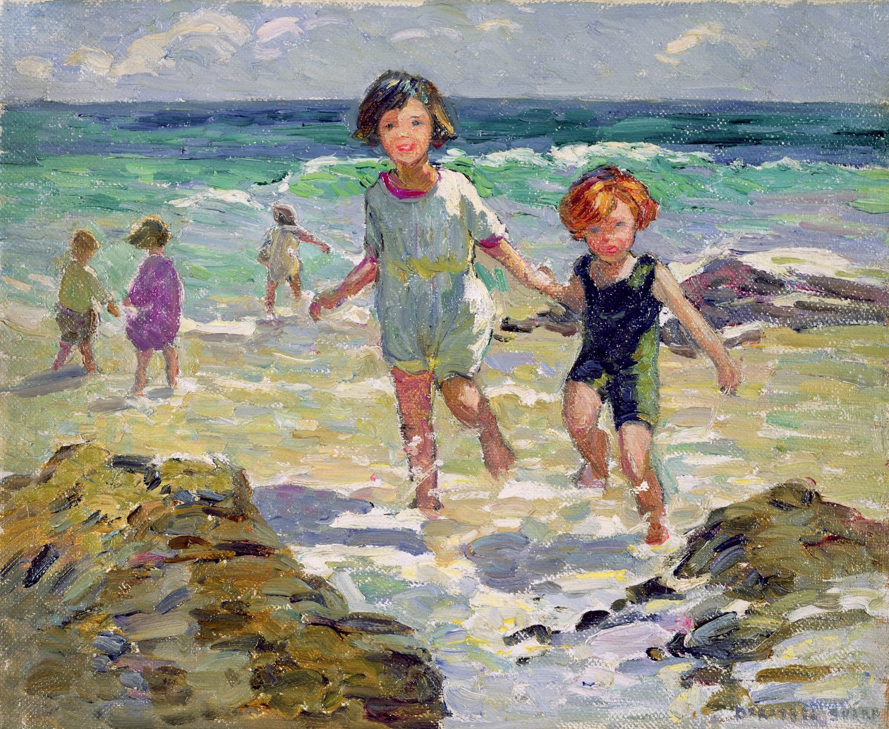 Children Paddling by Dorothea Sharp
