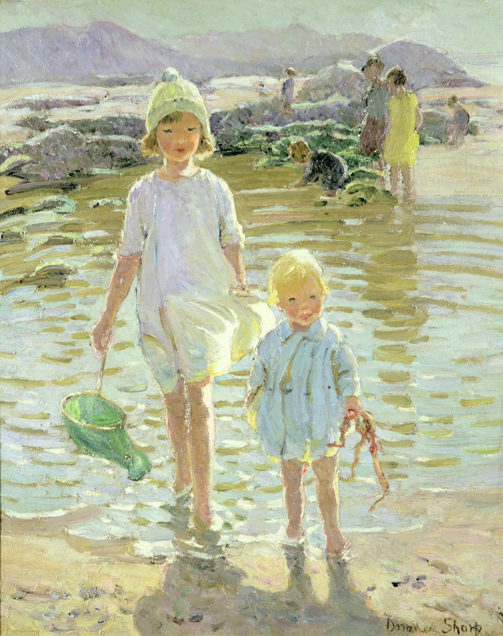 Children on the Seashore by Dorothea Sharp