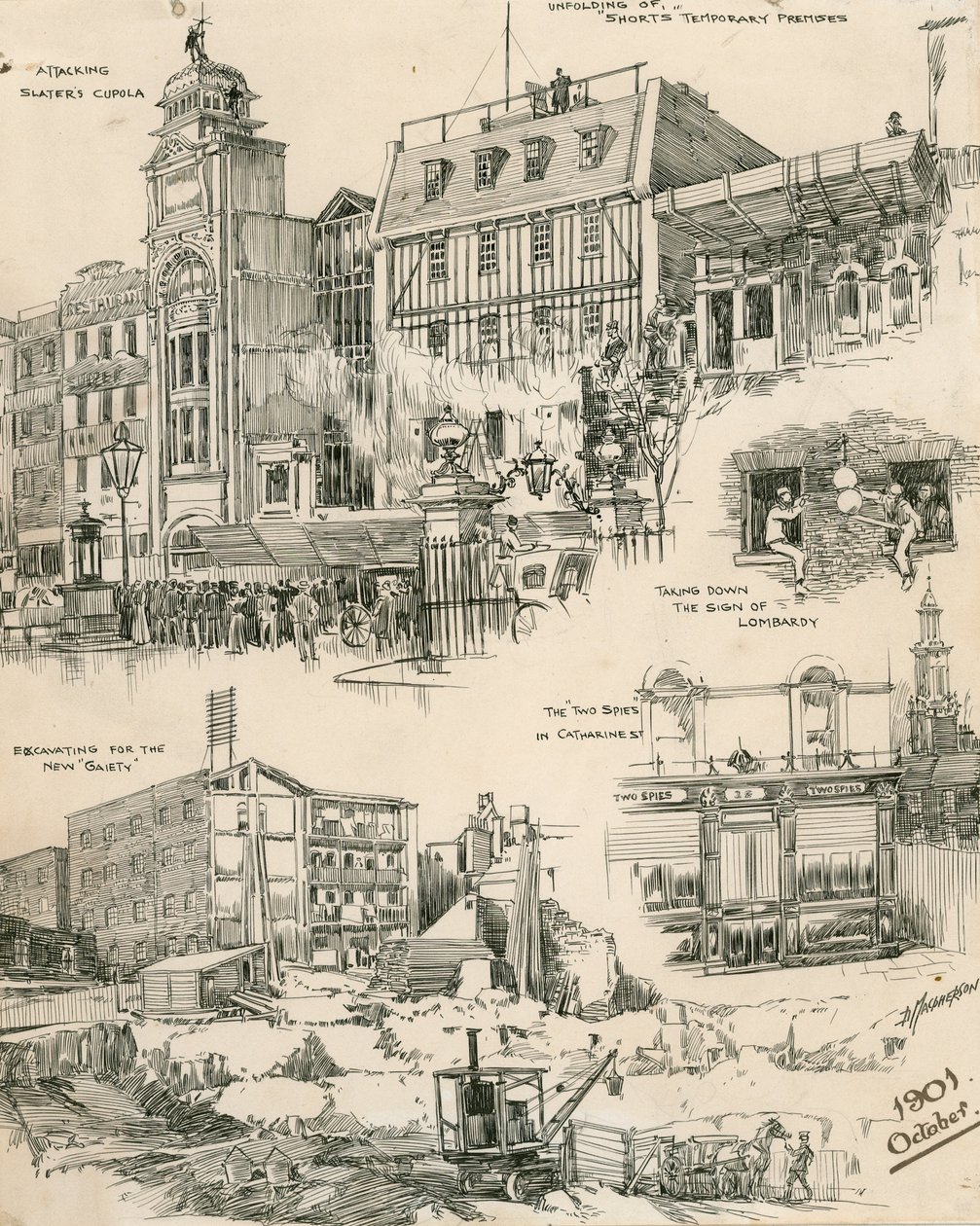 Sketches of London from October 1901 by Douglas Macpherson