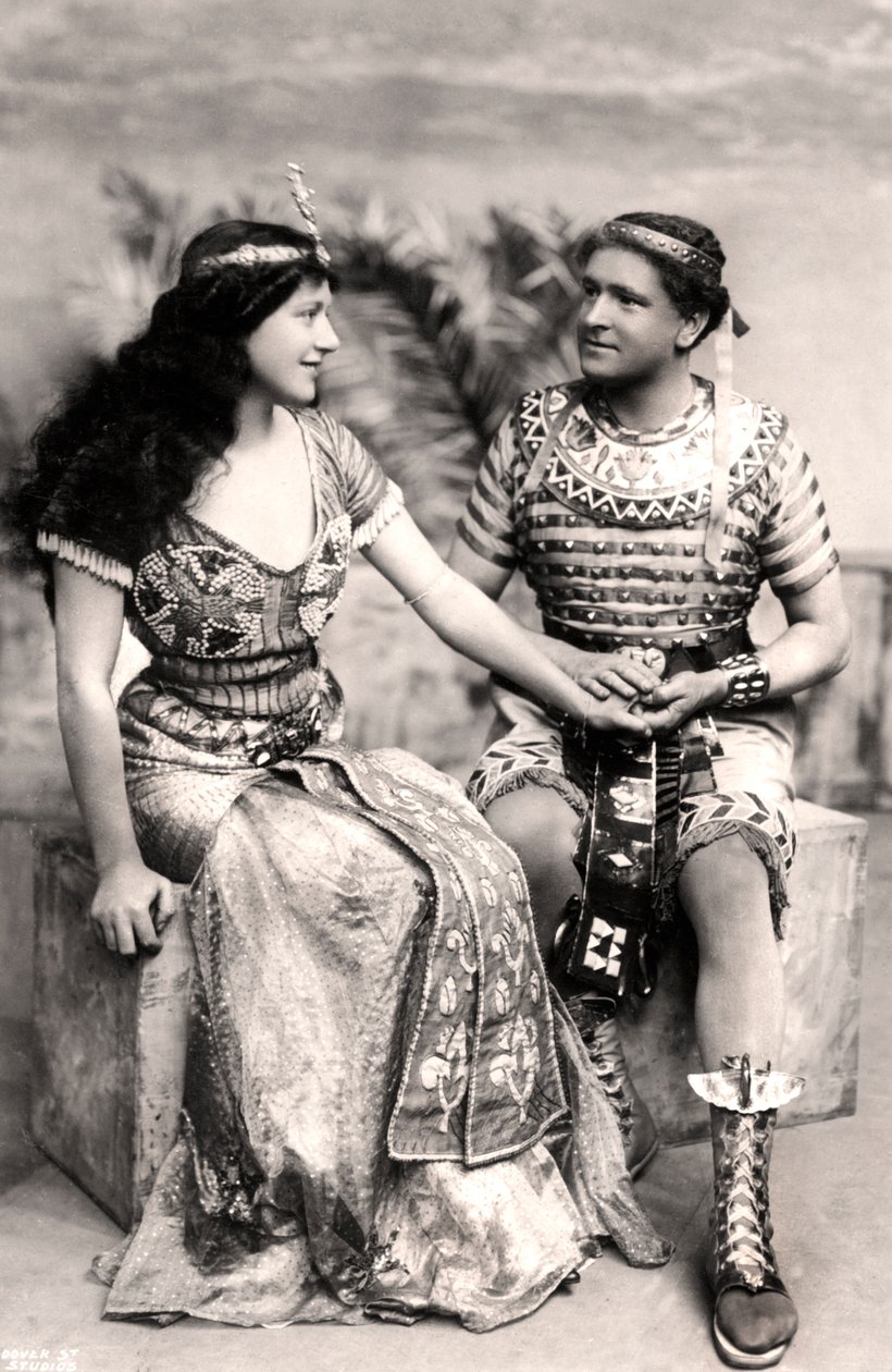 Ruth Vincent 1877-1955 and Roland Cunningham in a scene from Amasis, early 20th century by Dover Street Studios