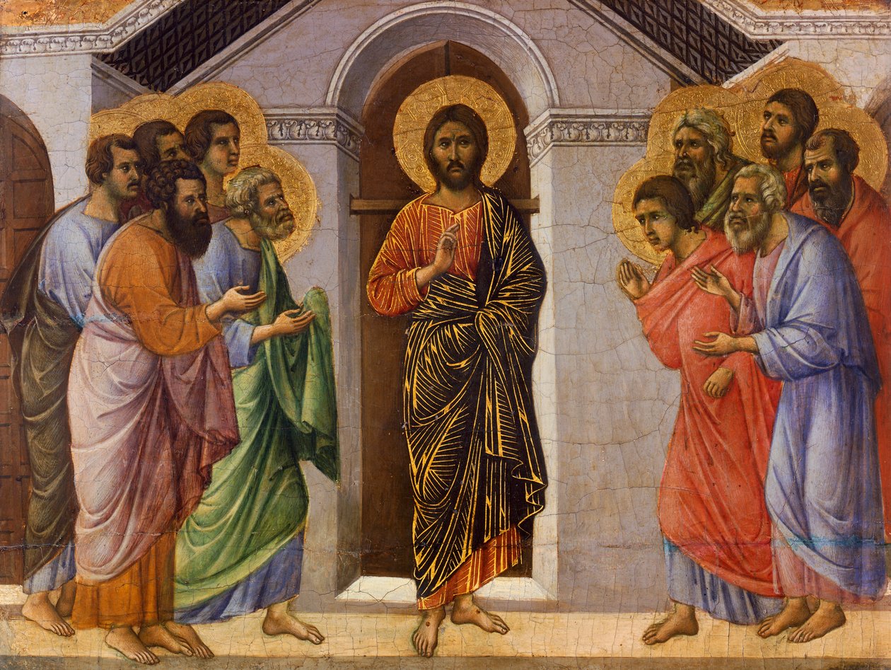 Christ Appears to Apostles Behind Closed Doors, Detail from