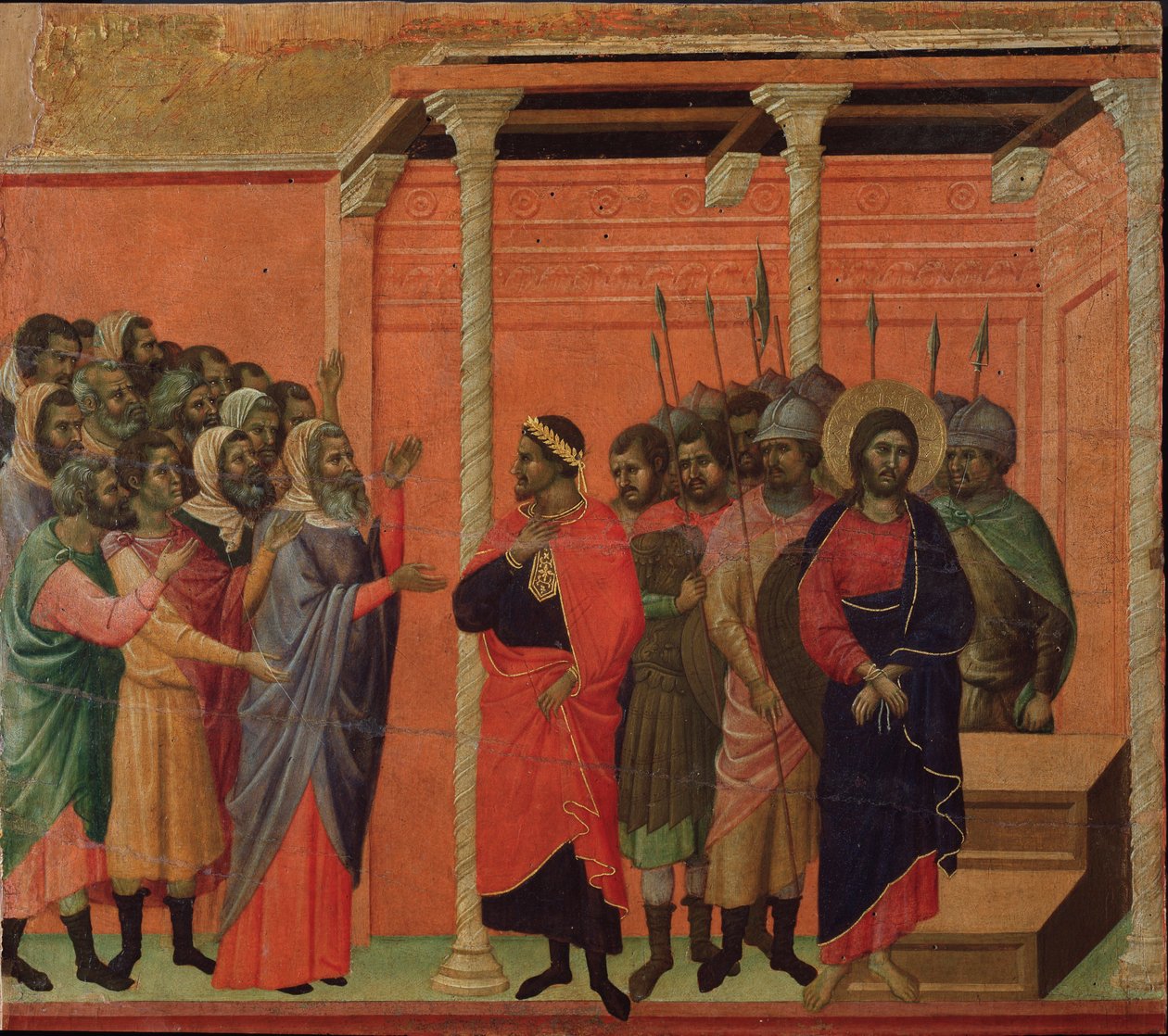 Jesus accused by the Pharisees (Maesta altarpiece) by Duccio di Buoninsegna
