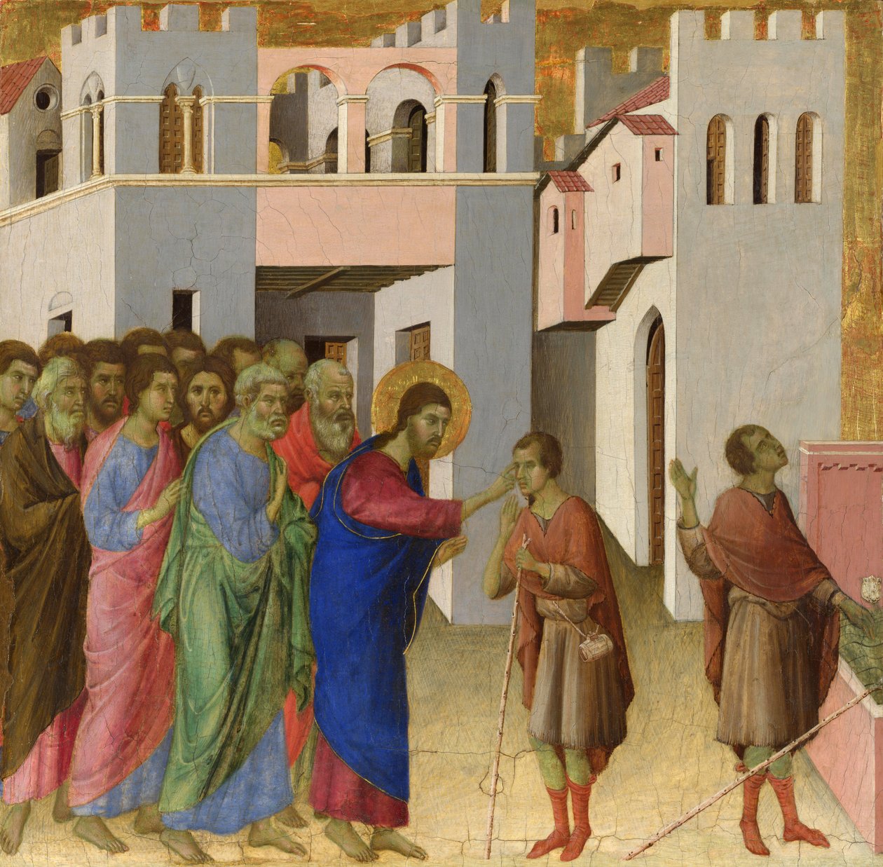 The Healing of the Man born Blind (ca 1308-1311) by Duccio di Buoninsegna