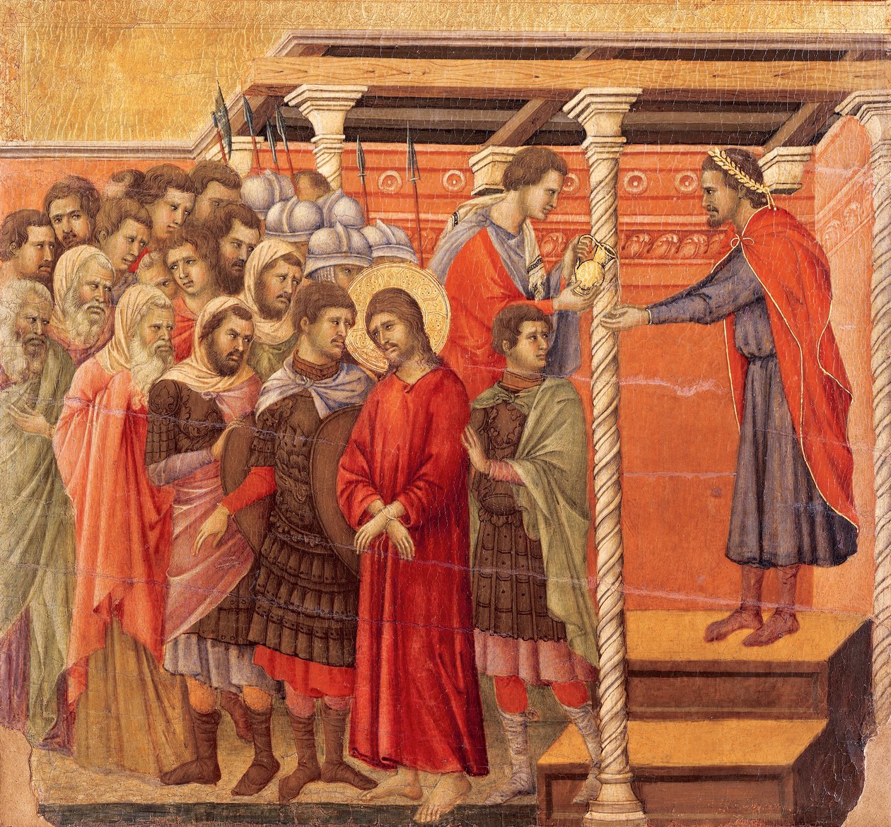 Pilate Washing His Hands (Detail) by Duccio di Buoninsegna
