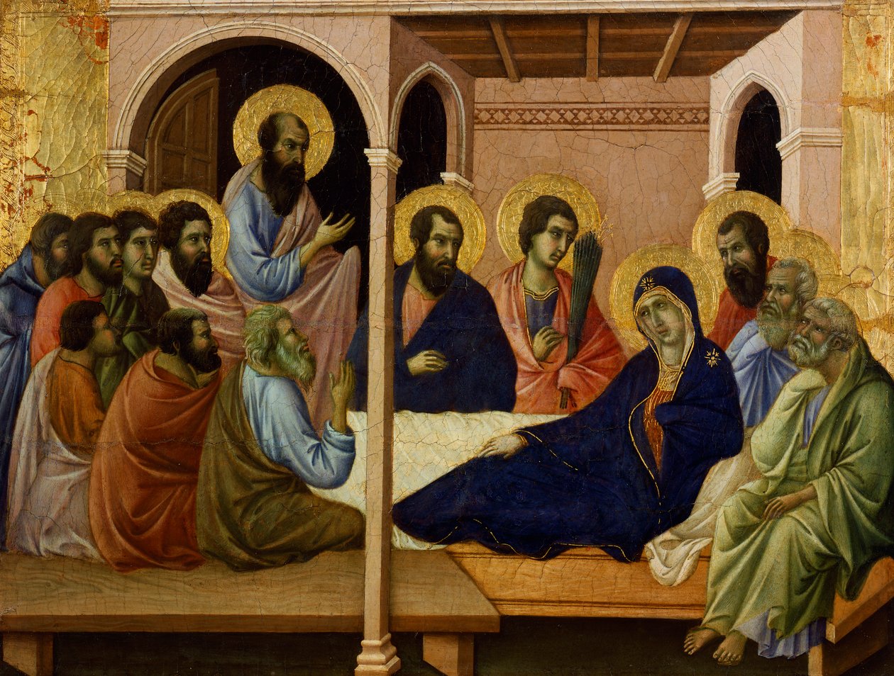 The Virgin taking leave of the apostles (detail) by Duccio di Buoninsegna