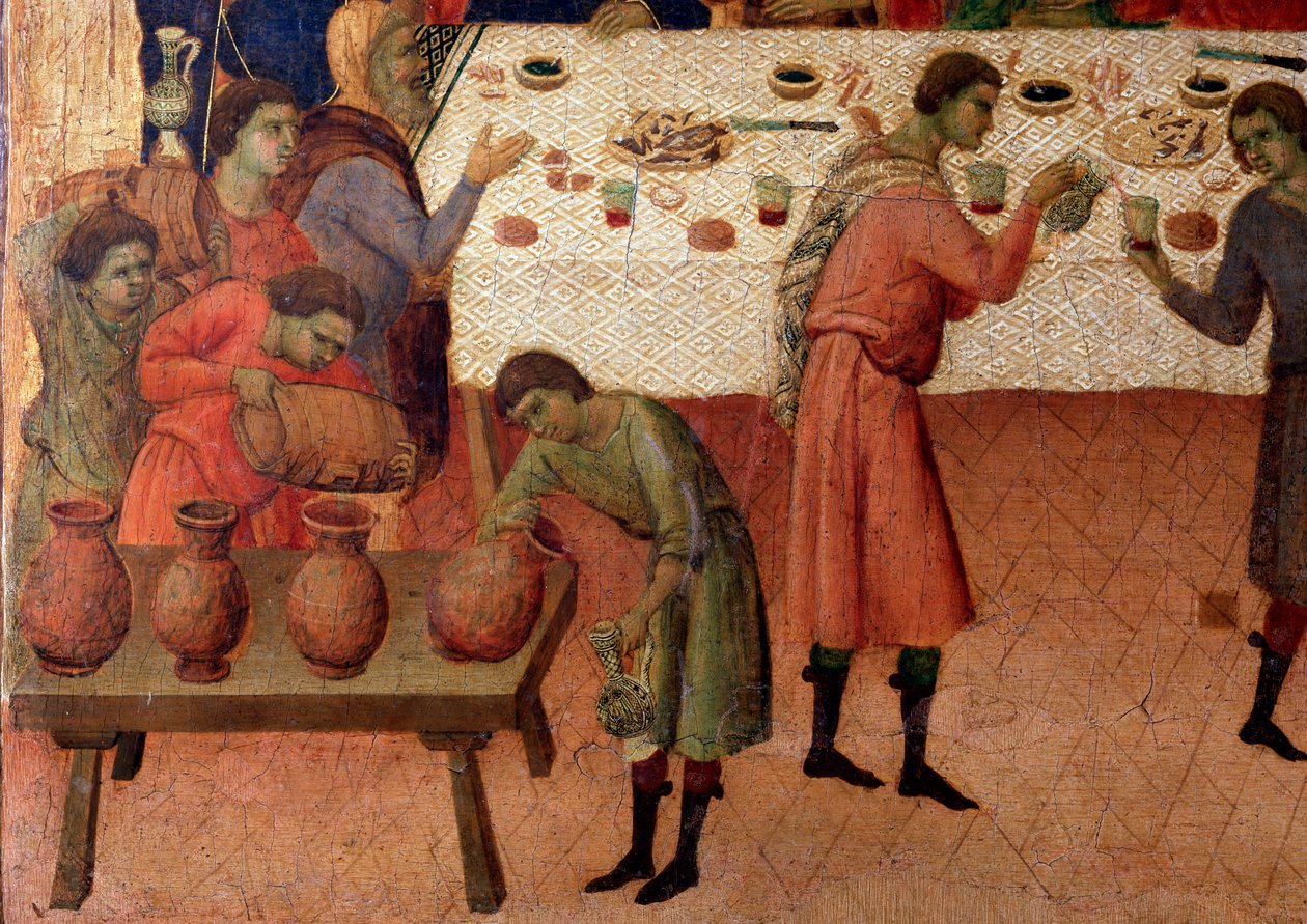 The Wedding at Cana (detail) by Duccio di Buoninsegna
