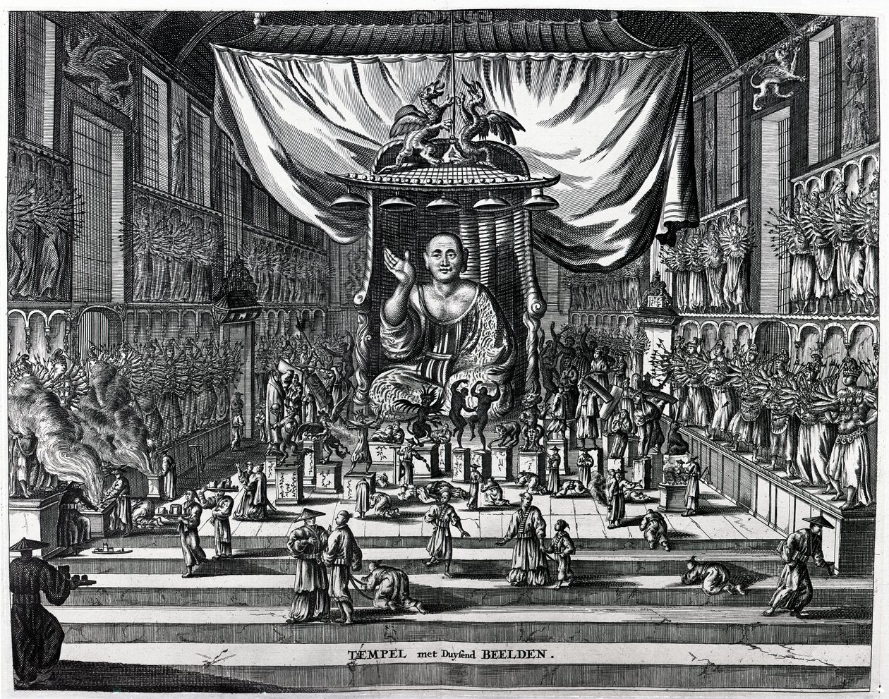 A Buddhist Temple, an illustration from 