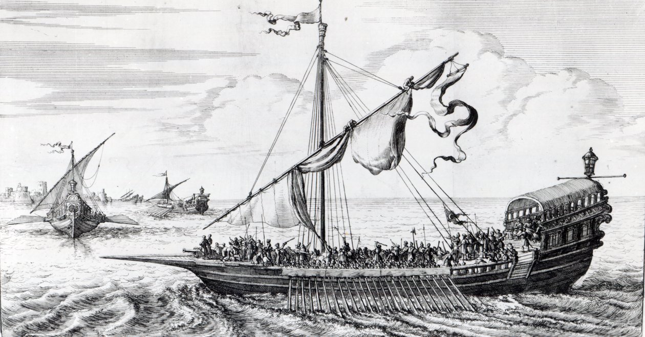 Barbary Galleys by Dutch School