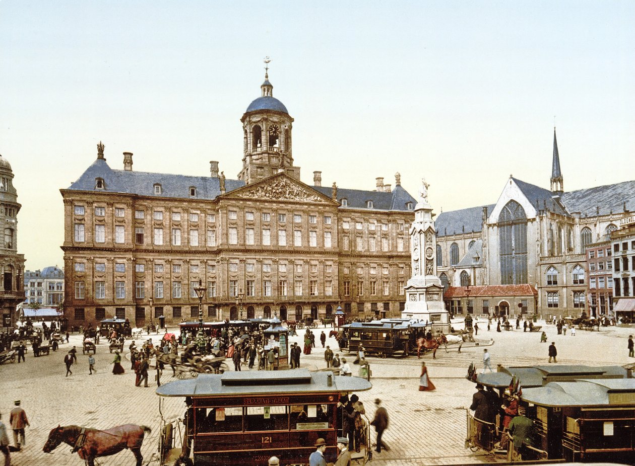 The Royal Palace in Amsterdam from Dam Square by Dutch Photographer