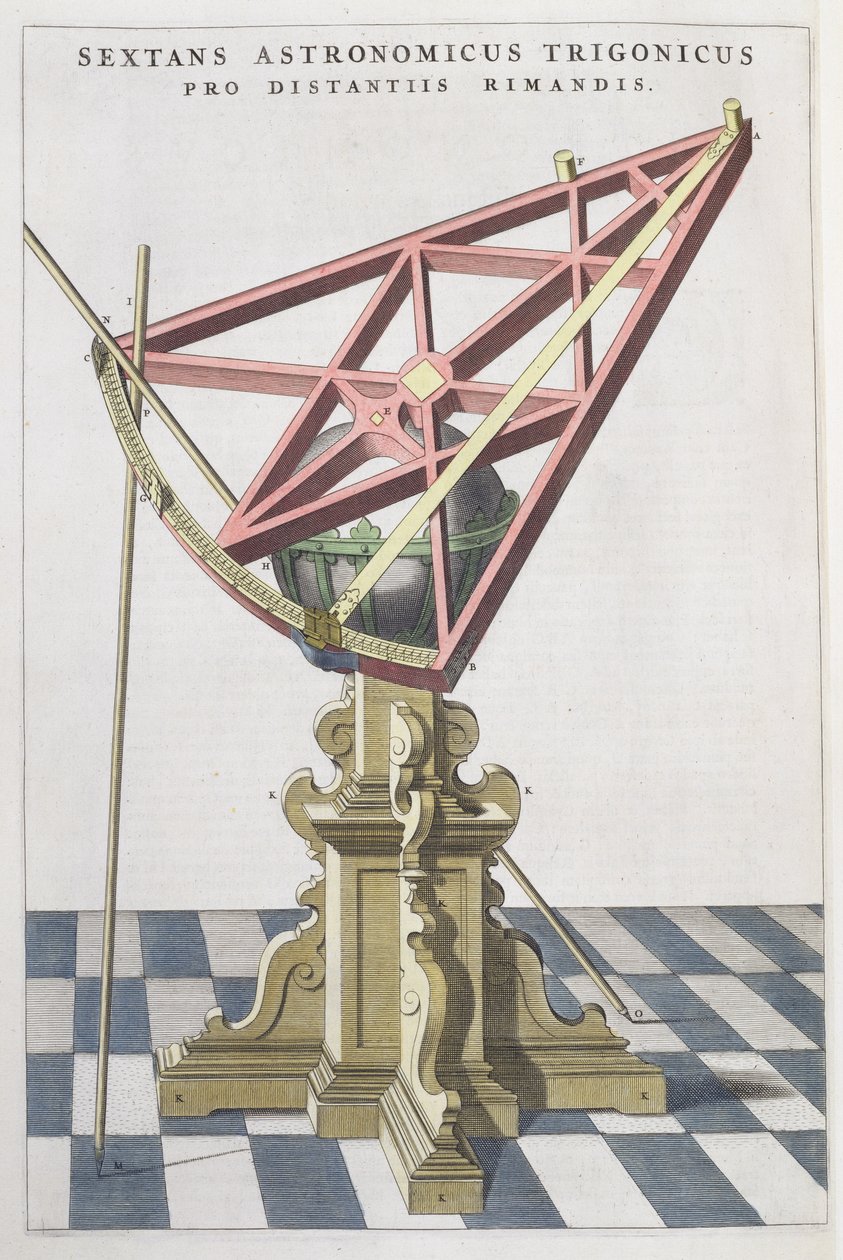 Astronomical sextant of Tycho Brahe from an atlas by Joan Blaeu, Amsterdam, 1665 by Dutch School