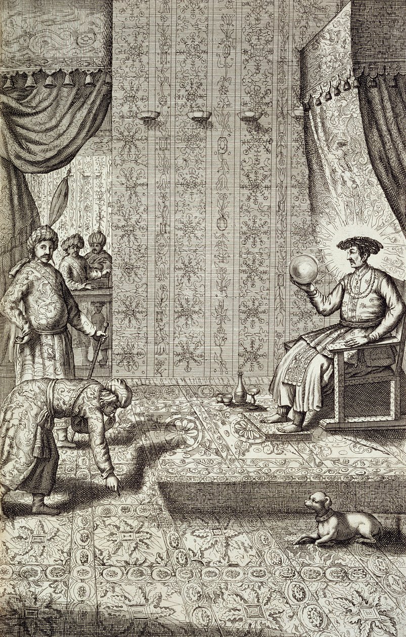 Chinese Ambassadors to an Indian Ruler, from China Illustrated by Athanasius Kircher, 1667 by Dutch School