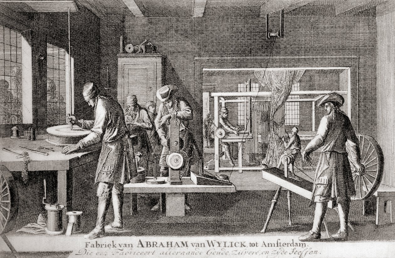 Factory of Abraham van Wylick, Amsterdam Silk Industry by Dutch School