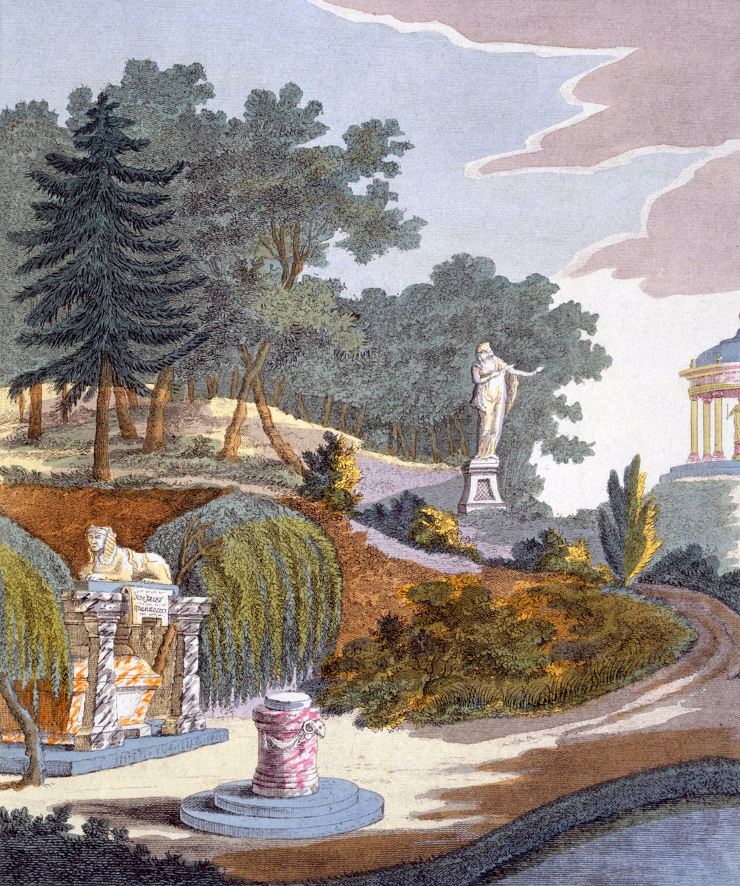 Garden decorations, from Magazine of Garden Gems by G. van Laar, published 1802 by Dutch School