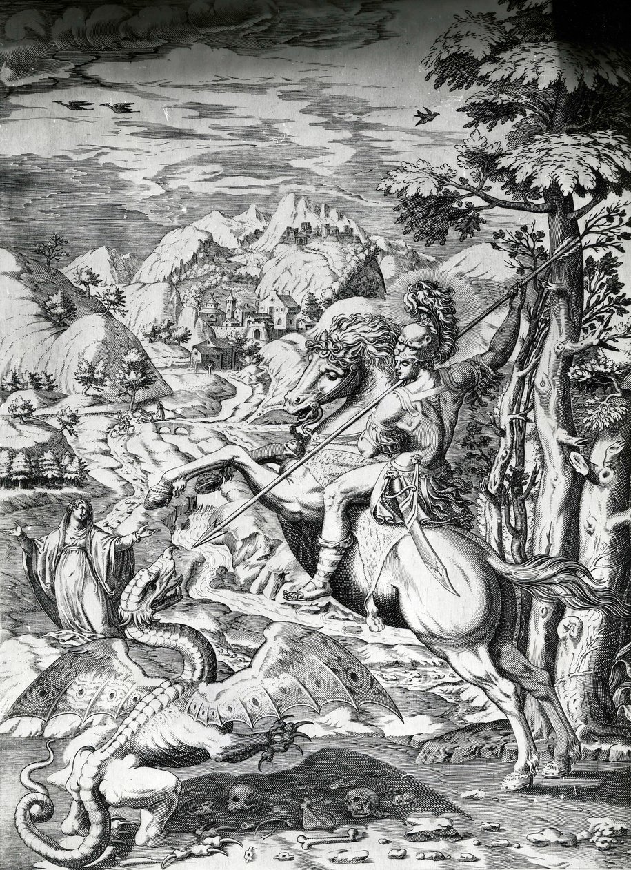 Saint George and the Dragon by Dutch School