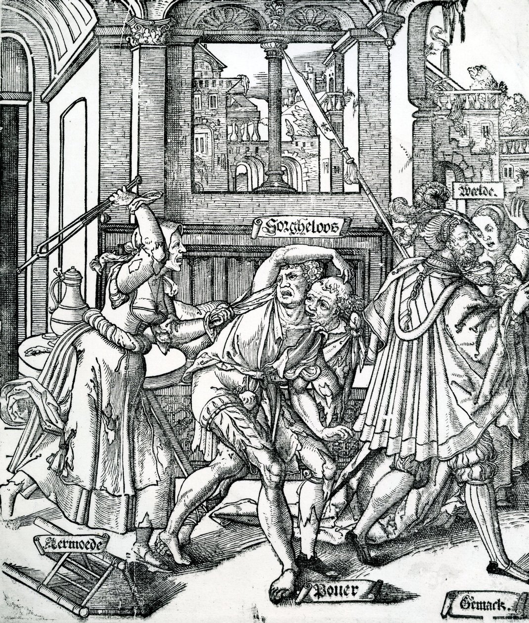 Sorgeloos Driven Out by Aermoede by Dutch School