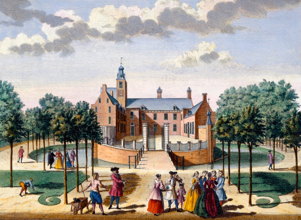 View of Adrichem House, from Het Zeganpralent Kennemerlant by Hendrick de Leth and Matthias Brouerius Van Nidek, published c.1700-1730 by Dutch School